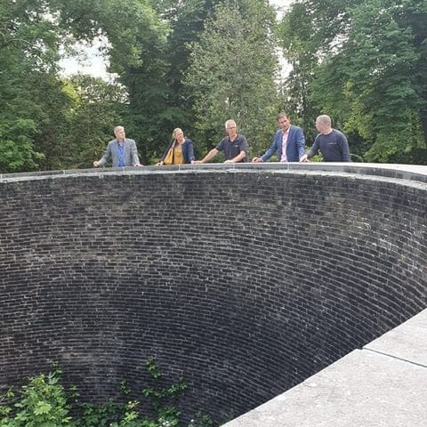 Samen met de gedeputeerde van Provincie Utrecht bij De Knekelput in Utrecht